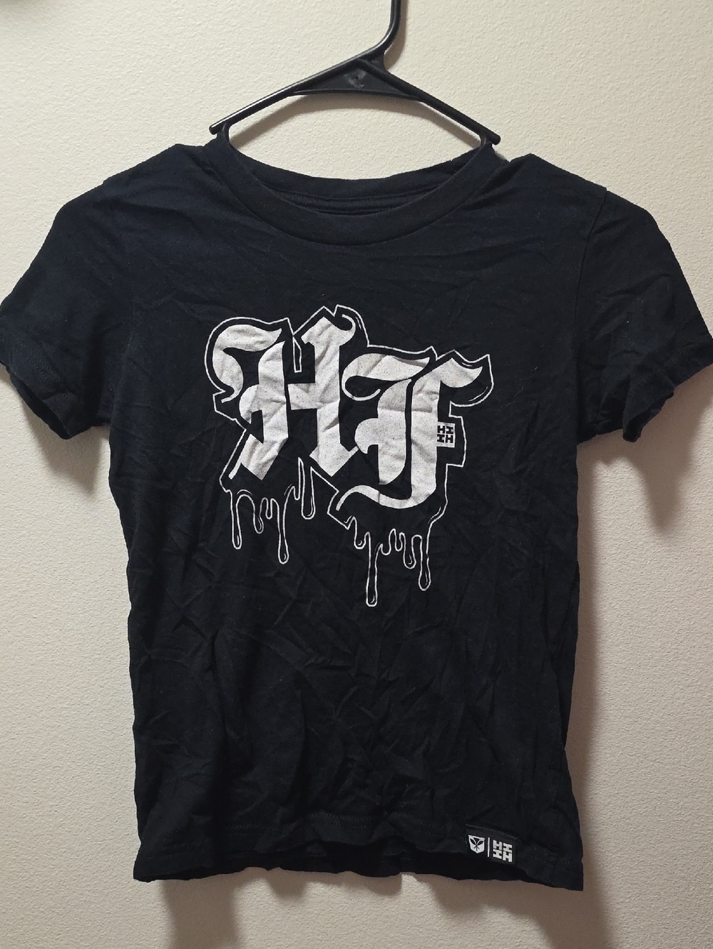 Hawaii's Finest Black Tee with White Drip Logo